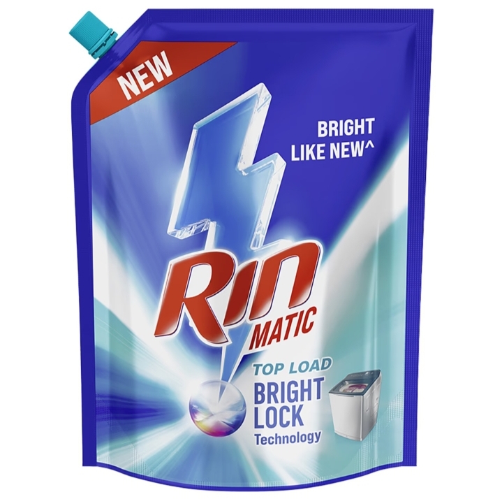 Rin matic top load bright lock technology liquid detergent 2L
