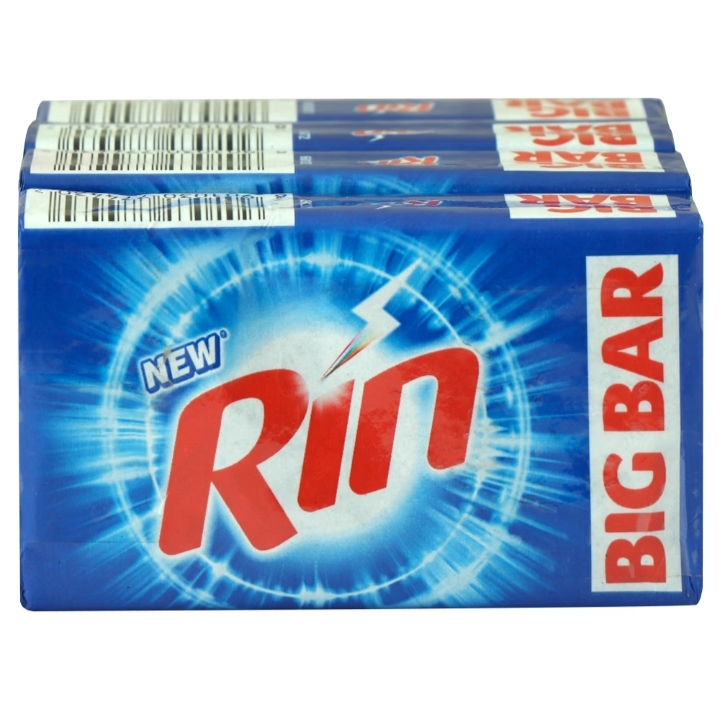 Rin advanced detergent bar 250 g (pack of 4)