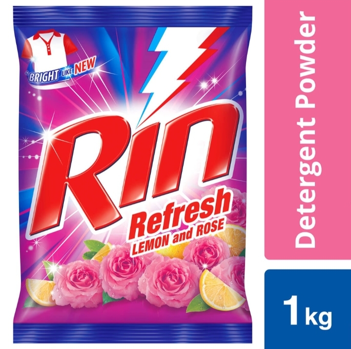 Rin refresh lemon & rose detergent powder 1kg