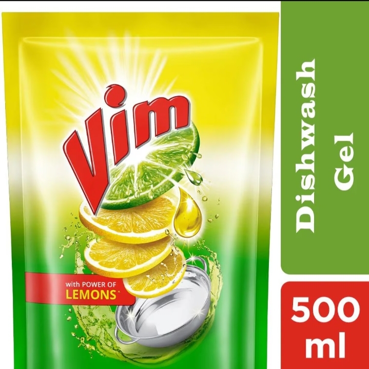 vim dish wash lemon concentrated gel pouch 500 ml